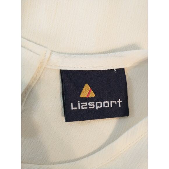 Vtg Liz Sport Cream Shell Top Small Career Workwear Office Ready Capsule Piece - Picture 4 of 8